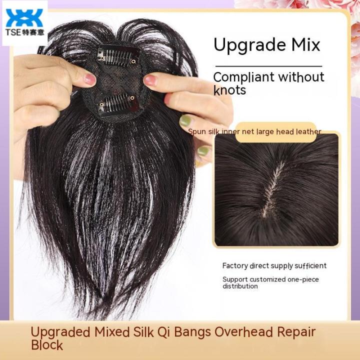 Tse Wig Patch for Women with Mixed Silk Hair Patch Covering White