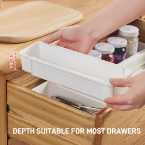 【Ready Stock】Scalable Compartment Storage Box Separate Grid Organizer Box Dividing Grid Cutlery Storage Box Separate Grid Drawer Storage Box Organizer