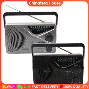 Retro Radio Battery Or Mains Powered with Earphone Jack & Antenna for Home Outdoor Travel Emergency