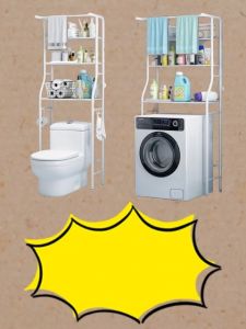 3 Layer Toilet Storage Rack Washing Machine Bathroom Organizer Shelf Rak Mesin Basuh Tandas 置物架