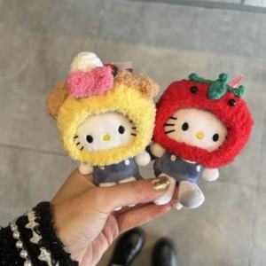 พวงกุญแจตุ๊กตาแมว KT สุดสร้างสรรค์ จี้ห้อยกระเป๋า ของขวัญน่ารัก ทำมือ【BabyBuddyShop】