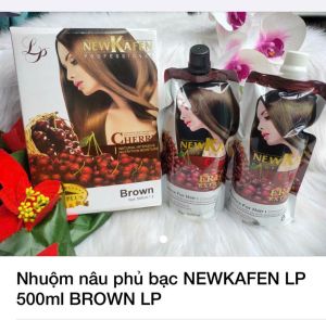 Nhuộm tóc bạc ZALESMAX NHUỘM NÂU PHỦ BẠC (500ml x2) bền màu lâu phai không bị trổ đỏ dễ dùng