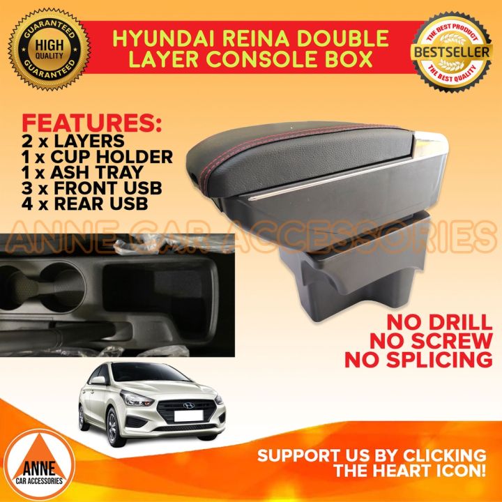 Hyundai Reina 2018 2019 2020 2021 2022 Model OEM Armrest Console Box ...