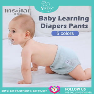 Insular Breathable Reusable Nappies Baby Cloth Diapers Washable Infants Children Baby Cotton Mesh Training Pants Nappy Panties