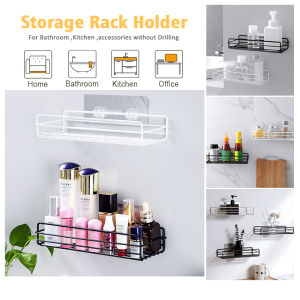 【Local Stock】Bathroom Shelf Storage Rack Spice Rack Wall-Mounted Shower Gel Iron Storage Rack Bathroom Wash Savings Frame Toilet Rack Corner Rack Shelf Soap Holder Corner Rack Wall| DaQueen