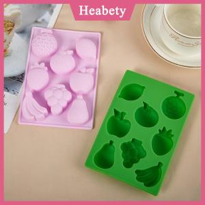 Heabety 3D Phim Hoạt Hình Trái Cây Hình Silicon Khuôn Dâu Tây Chuối Dưa Hấu Lê Tự Làm Xà Phòng Sô Cô La Bánh Kem Khuôn
