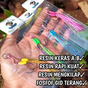 Micro jig plus kail ful gid metal jig 7g/10g/15g/20gram micro jig tetra plus kail umpan pancing metal jig assist hok jig glow in the dark umpan jig tetra ful gid