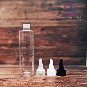 Botol Tinta Tetes 200ml Natural / Botol kerucut 200 Ml Pet Plastik