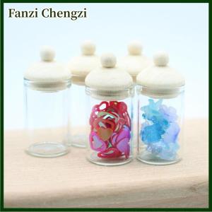 Fanzi 4Pcs 1 12 Dollhouse Clear Glass Jar Dollhouse Miniature Kitchen Storage Bottles Dolls House Decoration Accessories