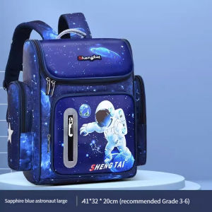 THREE ELEPHANTS New Astronaut Kids Schoolbag Spine Protection Reduced load Waterproof School backpacks Large Capacity Science Layered student Bags for grades 1-6