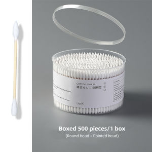 500pcs/Box Disposable Double-Ended Cotton Swabs Makeup Remover Baby Ear Ear Cotton Buds