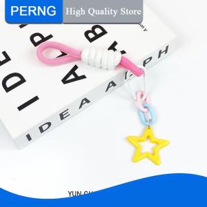 [PERNG] Tehe Fluorescent Color Phone Strap Mesh Landyard For Bags Braided Strips Keycord Hanging Trousers Accessories Keychain