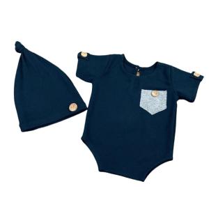 1 Set Baby Photography Romper with Matching Knotted Hat Solid Photoshoots Props for Birthday Celebrations