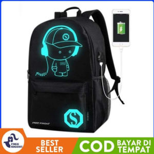 Freeknight Tas Ransel Luminous Glow in The Dark Smart Backpack Sekolah Casual Port Charger USB TCR03