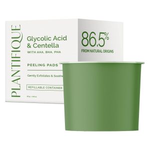 PLANTIFIQUE (Refill) Miếng Dưỡng Da Axit Glycolic Hàn Quốc với CICA Niacinamide Miếng Toner Tẩy Tế Bào Chết & Làm Dịu Da AHA BHA PHA giúp tái tạo da nhẹ nhàng làm sạch lỗ chân lông & làm dịu da 60 miếng.
