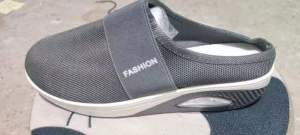 [Free Shipping] New Style Large Size WomenS Fine Mesh Closed-Toe Slippers Without A Heel