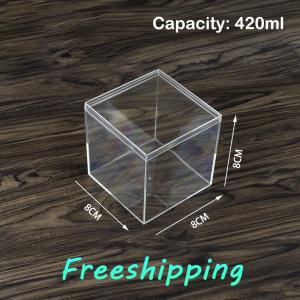 baoxue Square High Transparent Plastic Box Betta Breeding Box Mini Candy Slime Mud Packaging Box