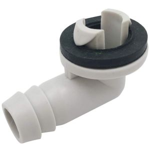 Air Conditioner Ac Drain Hose Connector Elbow Fitting with Rubber Ring (15Mm)