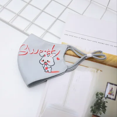 Khẩu trang vải mesh trẻ em Mesh Bunny in thú dễ thương có nút điều chỉnh kích thước cho bé từ 1 đến 3 tuổi- Duy Ngọc (1977)