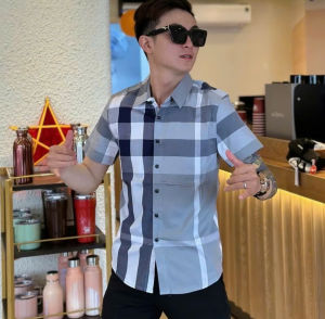 Áo sơ mi nam tay ngắn thiết kế trẻ trung chất liệu đủi cao cấp phong cách thời trang TANBEO_SHOP