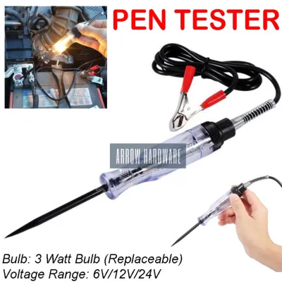 Universal Auto Car Truck Motorcycle Circuit Voltage DC Automotive Shipping 6V-24V Tester Tester Test WHITE