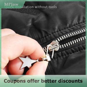 【MPJow】 5PCS Sewing Zippers Puller Head Star Shape Detachable Metal Zipper Slider Repair Kits For Bags Backpack Coat Zipper Pull Tab