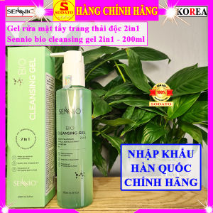 Gel tẩy trang sennio hàn quốc kiêm sữa rửa mặt sennio chính hãng 2in1 tạo bọt thải độc detox da senio bio cleansing gel 2 in 1 màu xanh lá cây sno 826