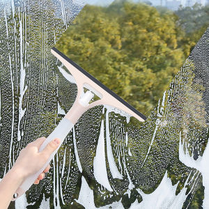 Multifunctional Glass Wiper With Spray Nozzle Non-slip Handle Reusable Window Cleaning Scraper For Floor Door Wall