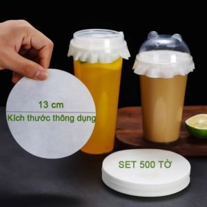 [HCM]Set 500 Tờ Giấy Chống Tràn Trà SữaGiấy Lót Chống Tràn Ly Đồ Uống Mang Đi Chống Rò Rỉ Cho Cốc Ly Giấy-TyHome