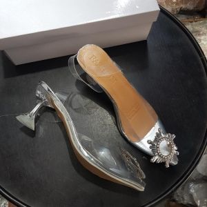 Heels Transparan Kaca Wanita Kekinian Model Terbaru 0129