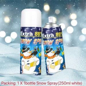 Momo 250ML Snow Flakes Spray + Artificial Snow Spray For Christmas Tree Decorations Set Sale + Fake Snow Spray For Party For Snowflakes Decoration Snow Flakes Christmas Decor Snow Flakes Decorations & White Christmas Decoration For Home
