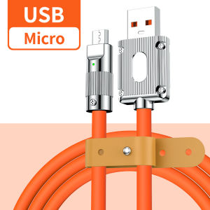 Original 120W 6A kabel data Super Cepat Charge Micro usb Type-C Cable FOR iPhone ios usb Android Cable Data