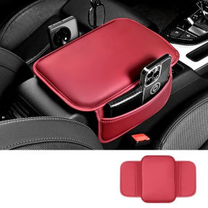 For Toyota Land Cruiser Prado J120 LC120 Car Armrest Pad Leather Cushion Storage Pocket Elbow Support Styling Accessories