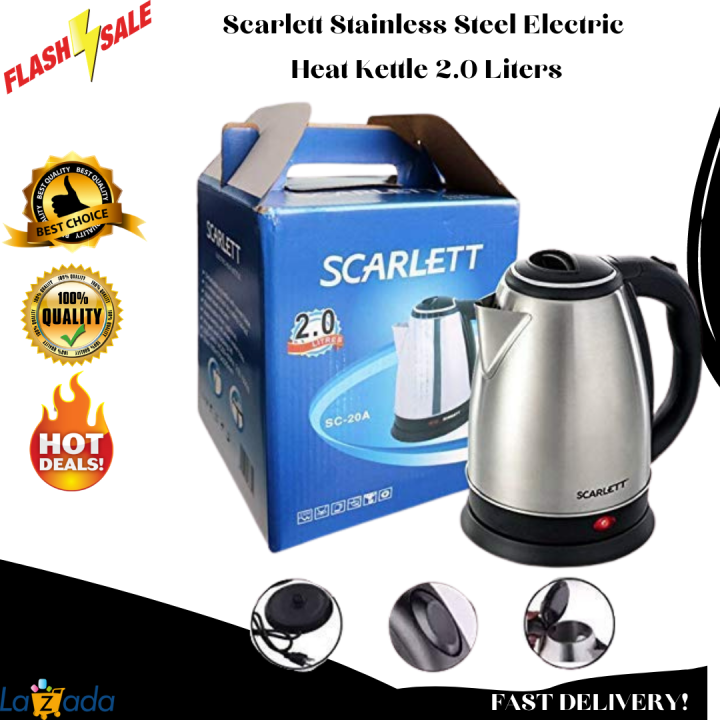 [FLASH SALE] Scarlett Stainless Steel Electric Heat Kettle 2.0 Liters