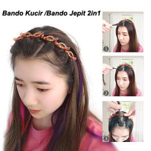 Bando Jepit Twister / Bando Jepit Rambut Korea 2in1 Headband/Hairband
