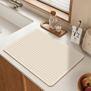 Super Absorbent Mat Line Dish Drying Mat Heat Resistant Coffee Mat Non-Slip Diatomaceous Kitchen Mat2026