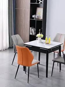 Dining Table Foldable Flexible And Rock Panel Dining Table Chair Combination Modern Minimalist Small Unit Table Household Square