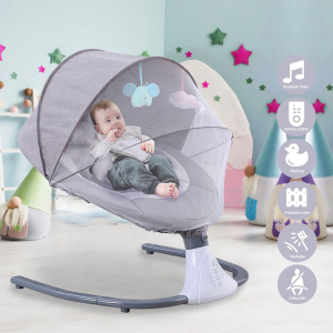 Rosemarry-Baby Electric Rocker Bluetooth Remote Control Smart Crib/Mosquito Net Sleeping Bassinet