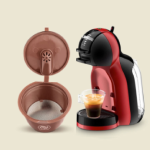 [i Cafilas][DGPC03] เอฟเฟกต์คุณภาพดีที่สุดแคปซูลกาแฟแบบเติมซ้ำได้ Nescafe เกรดอาหาร PP Crema Maker ถ้วย Dripper ตะกร้าชาสำหรับ DOLCE GUSTO