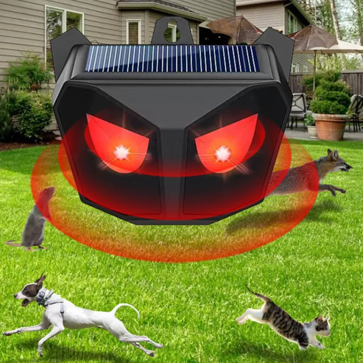 Solar-Powered Outdoor Flashing Animal Repeller – For Wild Boar, Rabbits ...