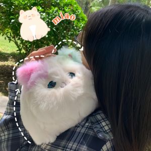 【GZF】 ตุ๊กตาไฟฟ้าแ เหมียว ขยิบตาสามารถพูด กระดิก การกระทําท ของเล่นจำลอง ของขวัญสำหรับเด็ก