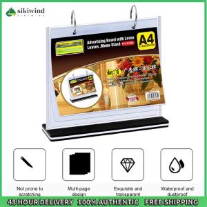 【Clearance sale processing】 2-Pack A4 Menu Display Stands Durable Clear Plastic Double-Sided Desktop Holders for Restaurants and Offices Easy to Clean
