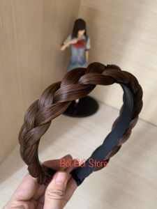 Băng đô cài tóc giả xoắn bện bằng tay có răng cài chống trượt