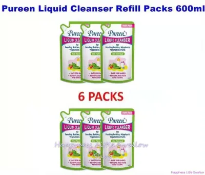 Pureen Liquid Cleanser Refill Pack (No Flavour) 6 Pack