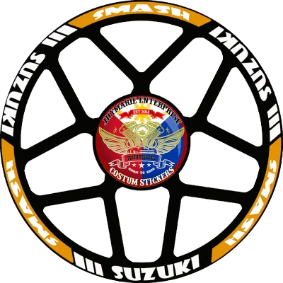 suzuki smash mags sticker decals (set for 2 mags front and rear)