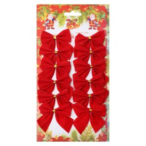 12/24/60pcs Mini Xmas Tree Bowknot Pendant Ornaments / Glitter Xmas Wreath Satin Ribbon Bows / DIY Decoration Gifts Christmas Bows / Christmas Bows New Year Party Home Supplies