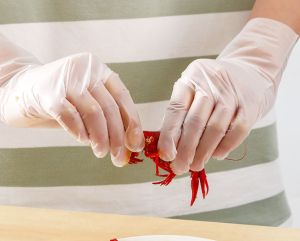 Hộp 100 chiếc găng tay nấu ăn làm bếp siêu dai nhãn hiệu Victoria Bay chất liệu TPE không mùi chống nhăn.