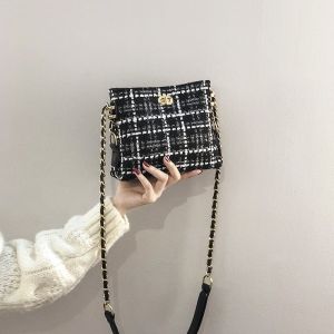 IELGY Ladies Fashion All-Match Chain Cross-Body Bucket Bag