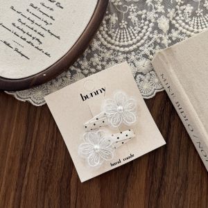 NAELIN Ren Kẹp tóc nơ Phụ kiện tóc Chấm bi Kẹp tóc mái cho bé Ngọt ngào Chống trượt Kẹp bên dành cho các bé gái