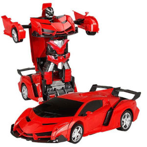 Đồ chơi xe ô tô điều khiển từ xa biến hình Robot Biến Hình Thành Siêu Nhân Và Siêu Xe Cho Bé Sáng Tạo